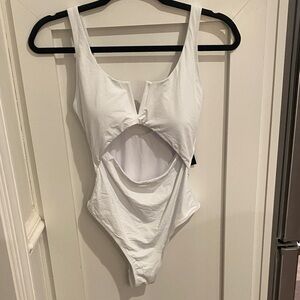 Chic White Cutout One-Piece Swimsuit